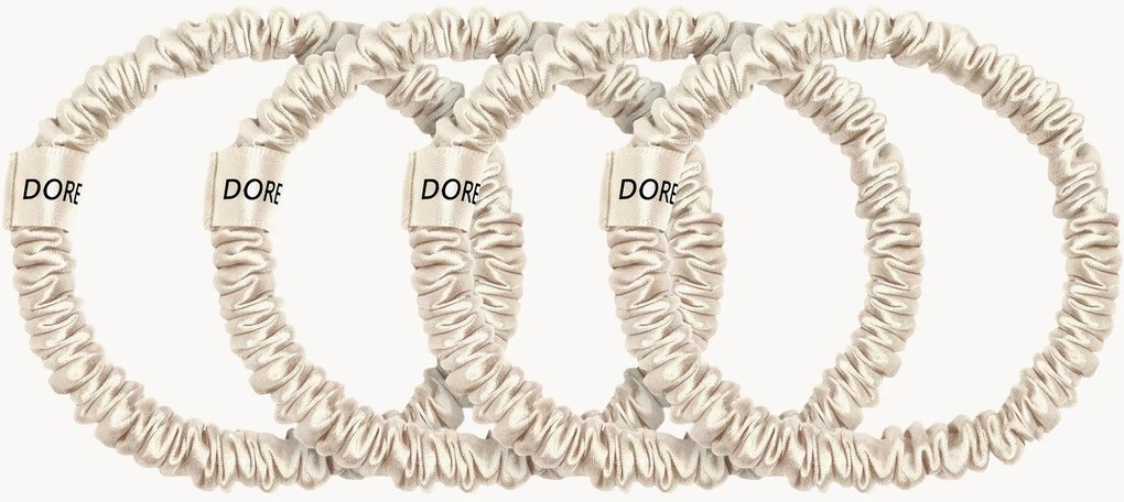 Set di 4 elastici in seta Dore e Rose
