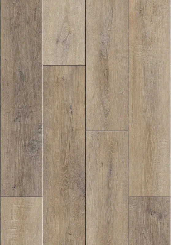Mexen Casa Grande pannelli vinilici 1227 x 187 mm LVT Dryback 2,5 mm, supporto in PVC, 4 V-Fuga, Rovere
