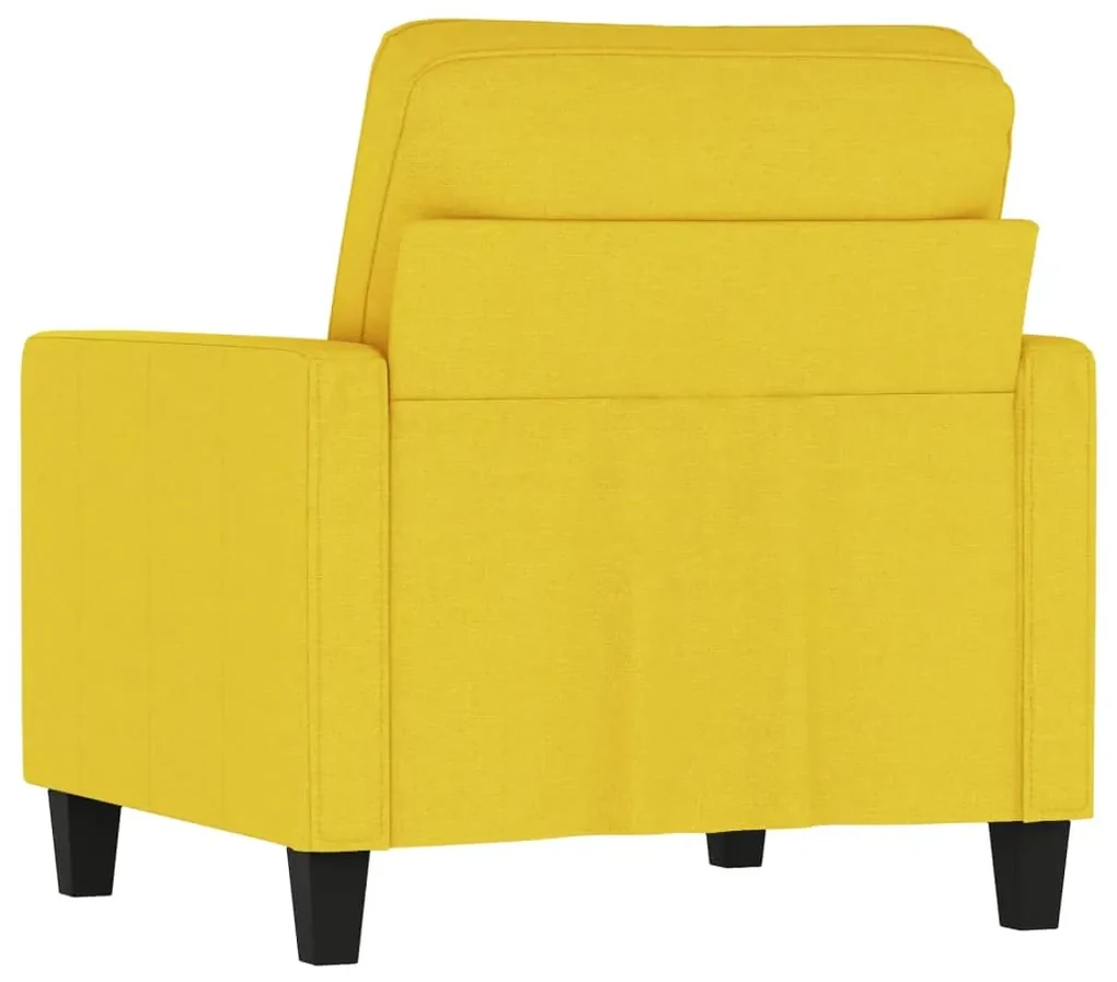 Poltrona giallo chiaro 60 cm in tessuto