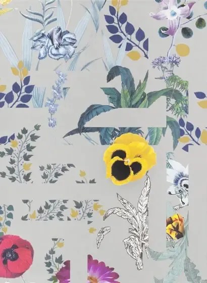 Christian Lacroix Carta da parati Primavera Labyrinthum - Argent