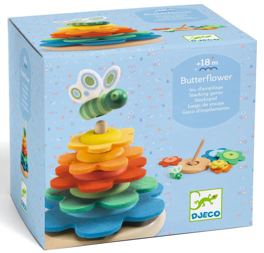 Fiore impilabile con farfalla