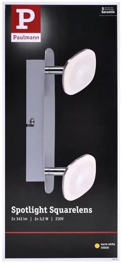 Paulmann 66651 - Luce Spot a LED SQUARELENSE 2xLED/3,2W/230V