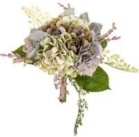 Set 2 Bouquet Artificiali Ortensia con Bacche Larghezza 30