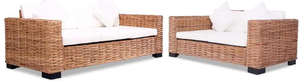 Set divani 15 pz in rattan naturale