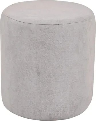 Pouf Tondo Dante D 40 cm in Tessuto Antimacchia Grigio