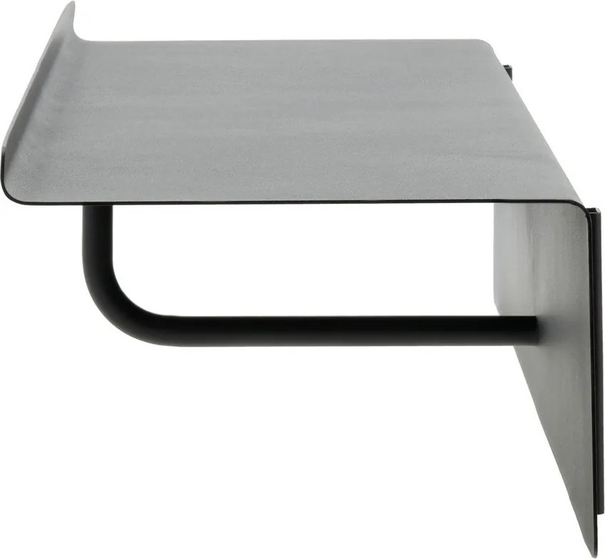Attaccapanni da parete nero in acciaio con scaffale 21,5 cm A-Coat – Zone
