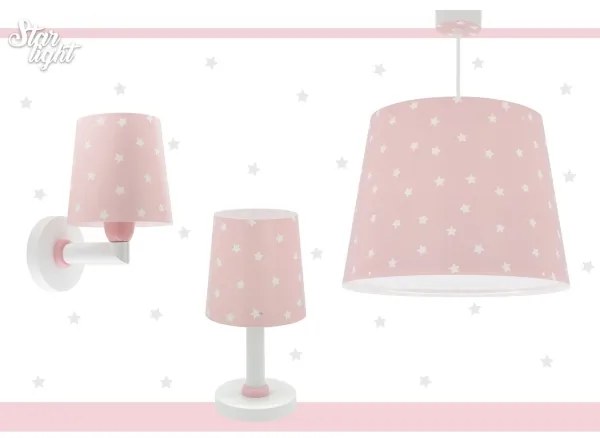 Dalber 82212S - Lampadario per bambini STAR LIGHT 1xE27/60W/230V rosa