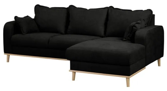 Divano angolare nero (angolo destro) Beata - Ropez