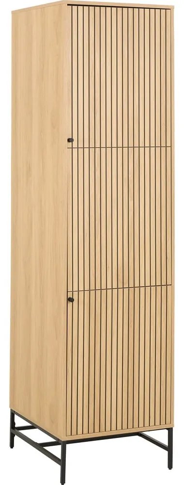 Armadio effetto rovere in colore naturale 51x200x60 cm Albany - Actona