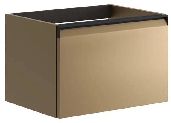 Mobile da bagno sotto lavabo Fusion giallo L 59.5 x H 40 x P 45.5 cm 1 cassetto, lavabo non incluso