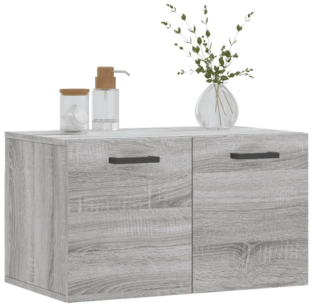 Mobile a parete grigio sonoma 60x36,5x35cm in legno multistrato