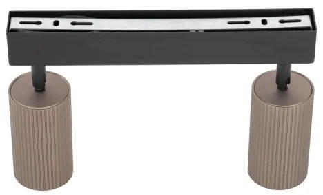 Faretto TUNE 2xGU10/10W/230V nero/marrone