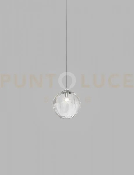 Puppet sospensione m cristallo trasparente cromo lucido 1 luce atta...