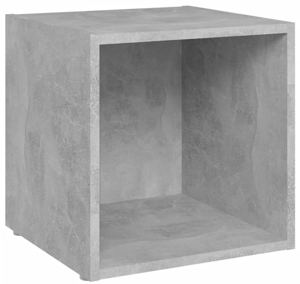 Mobili Porta TV 2pz Grigio Cemento 37x35x37cm Legno Multistrato