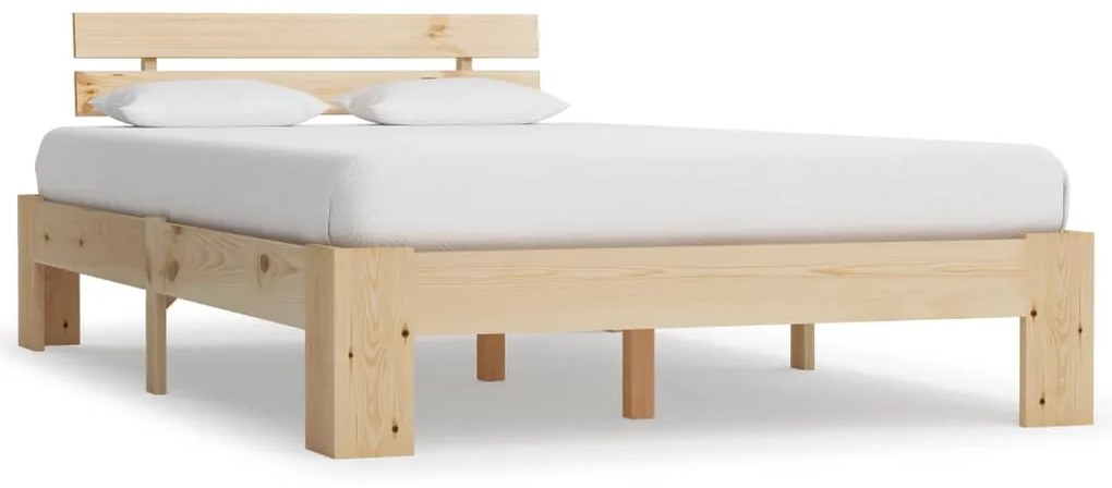Giroletto Senza Materasso 140x200 Cm İn Legno Massello Di Pino /