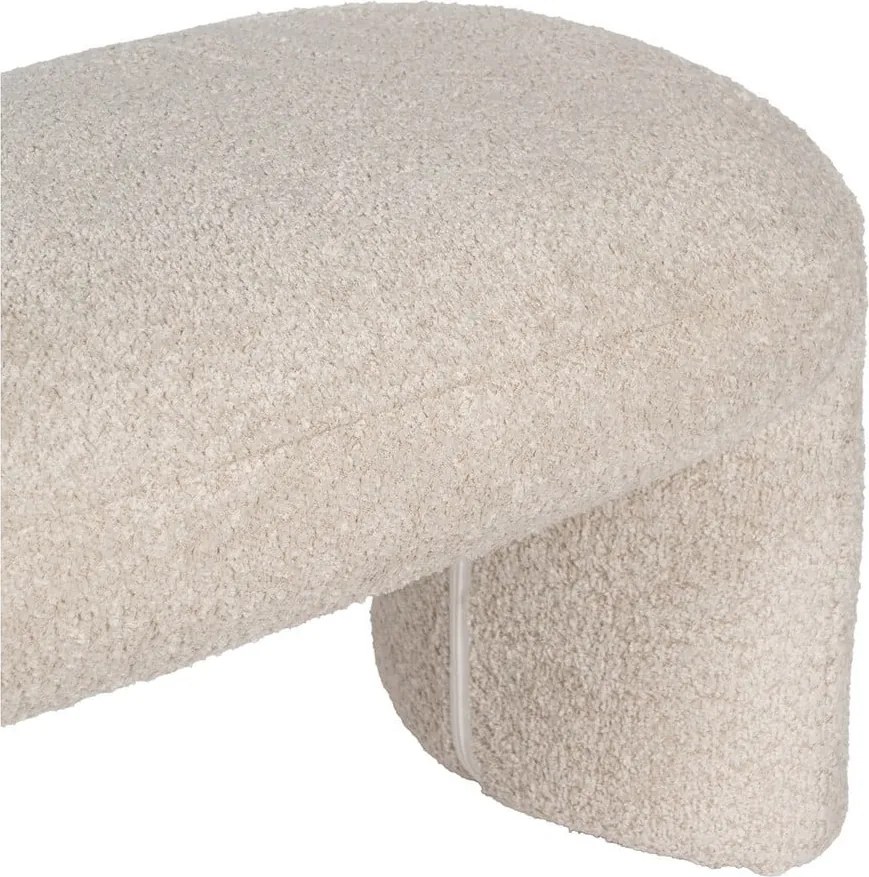 Panca beige in tessuto bouclé Suave - Ixia