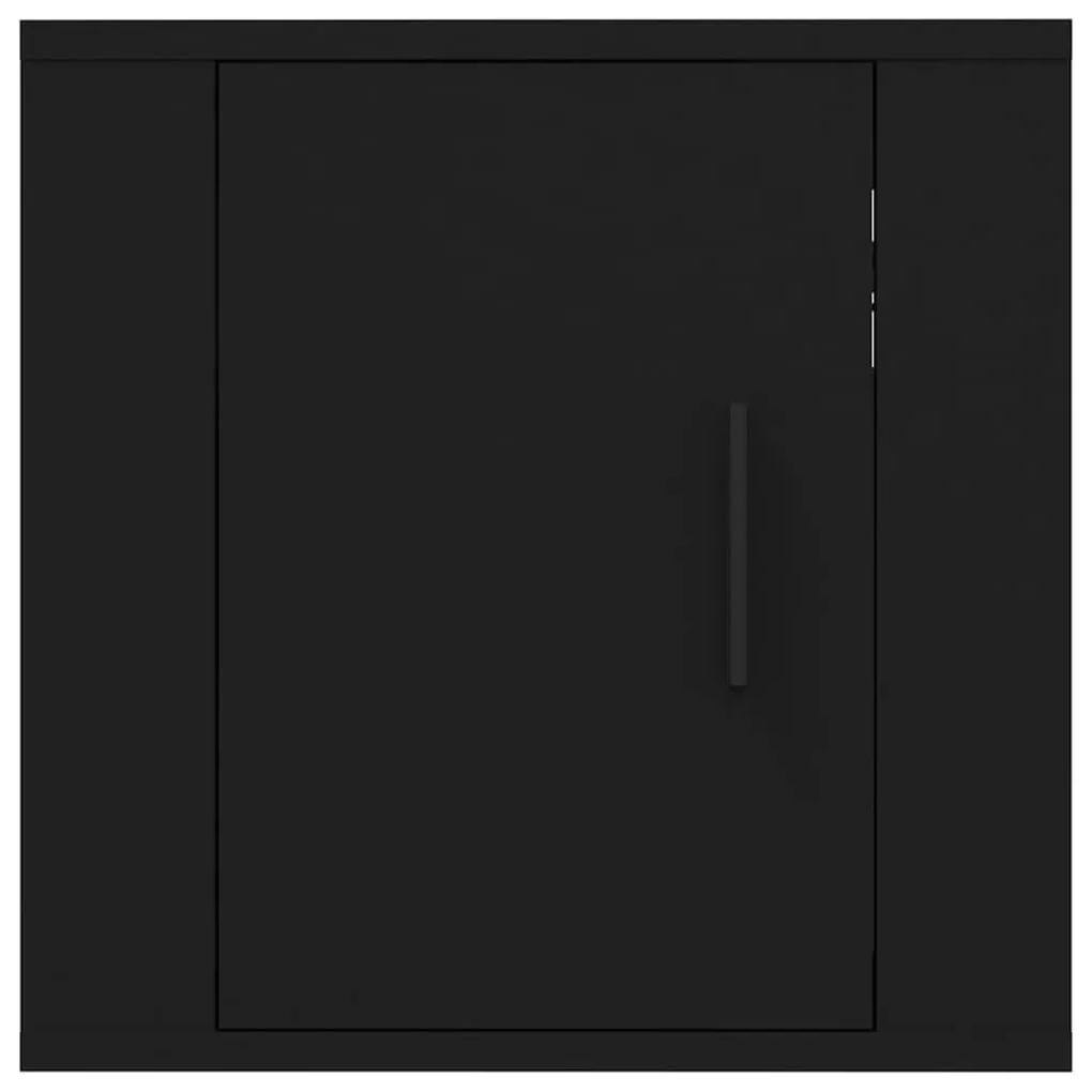 Mobile porta tv a parete nero 40x34,5x40 cm