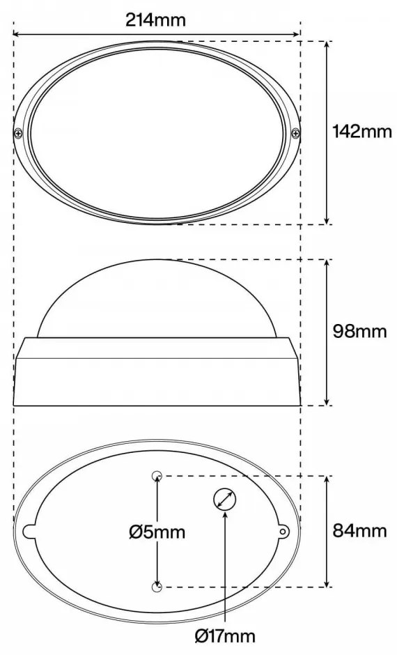 Applique da esterno Ovale E27 bianca IP44 Colore Bianco