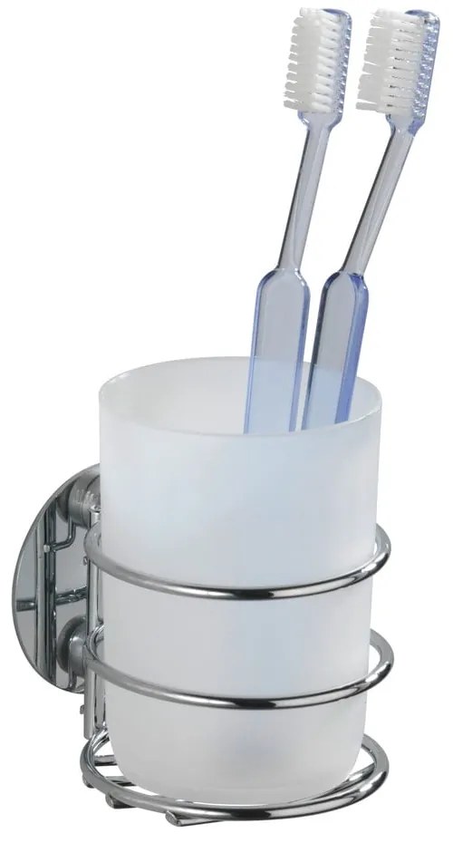 Coppetta portaspazzolino autoportante in acciaio inox bianco Turbo-Loc - Wenko