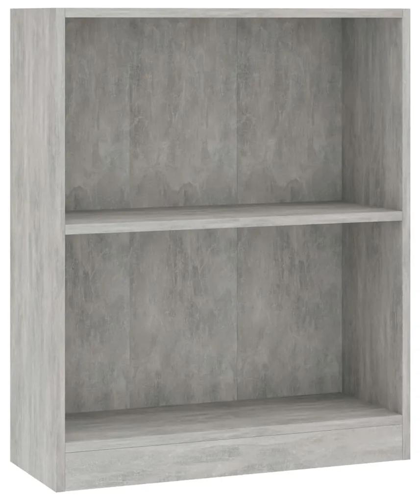 Libreria grigio cemento 60x24x74,5 cm in legno multistrato