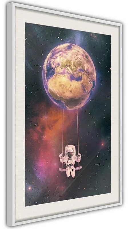 Poster  The Whole World is a Playground  Cornice Quadri Cornice d'oro con passe-partout, Larghezza x Altezza Home decor 30x45