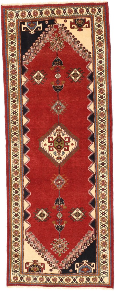 Shiraz Tappeto 220 x 80 (Iran) Annodato A Mano