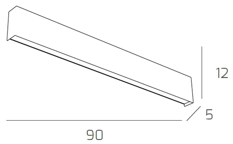 Applique Moderna Wally Metallo Sabbia 4 Luci 2G11 90Cm