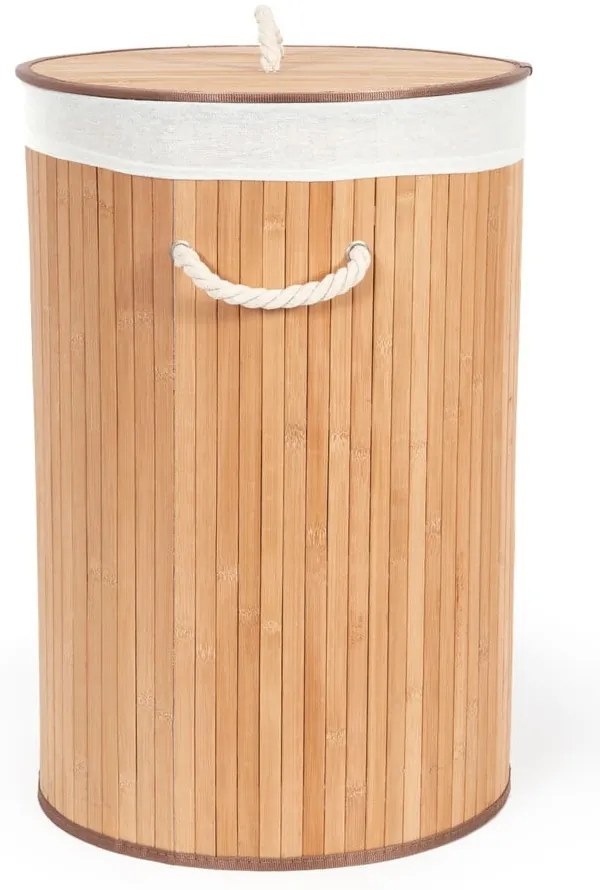Cesto per la biancheria in bambù rotondo - Compactor