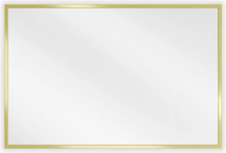 Mexen Loft specchio da bagno rettangolare 60 x 40 cm, cornice dorata - 9852-060-040-000-50