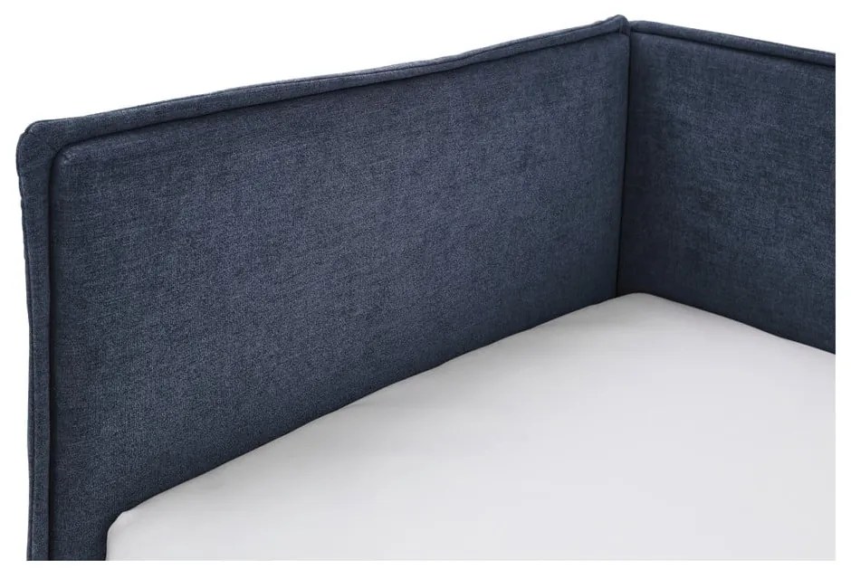 Letto da bambini con sponde blu scuro imbottito rete non inclusa 140x200 cm Fun – Meise Möbel