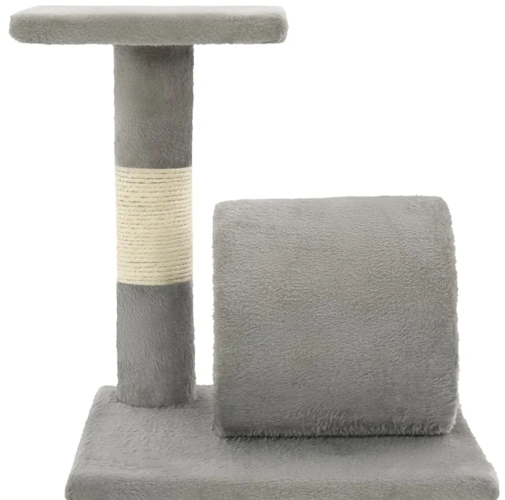 Albero per gatti con tiragraffi in sisal 65 cm grigio