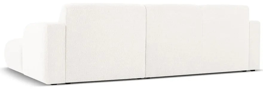 Divano angolare bianco in tessuto bouclé (angolo destro) Molino - Micadoni Home