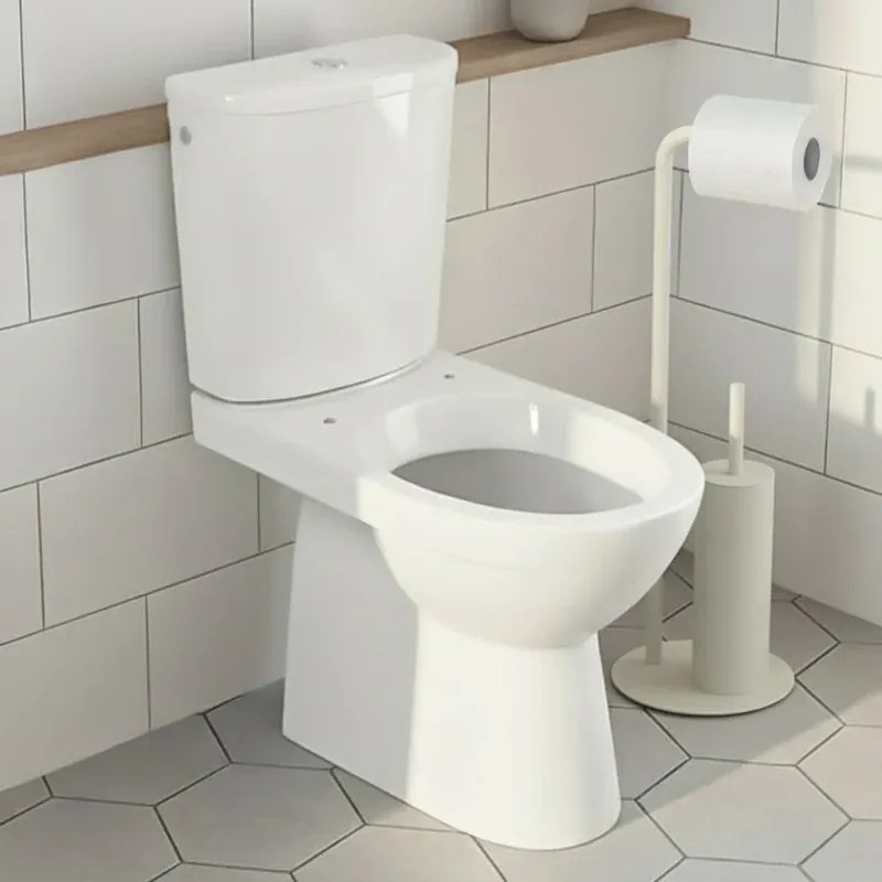 Vaso monoblocco con scarico a parete e sedile termoindurente con chiusura standard – Selnova