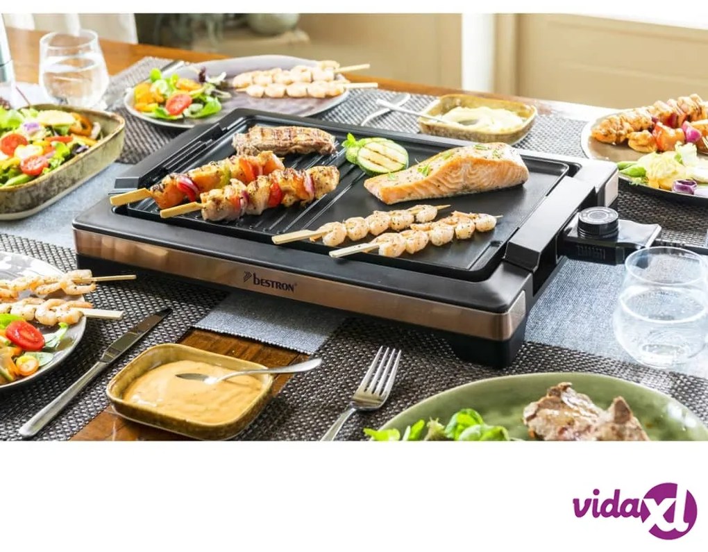 Bestron Griglia Barbecue da Tavolo ABBQ2000CO 2000 W Color Rame