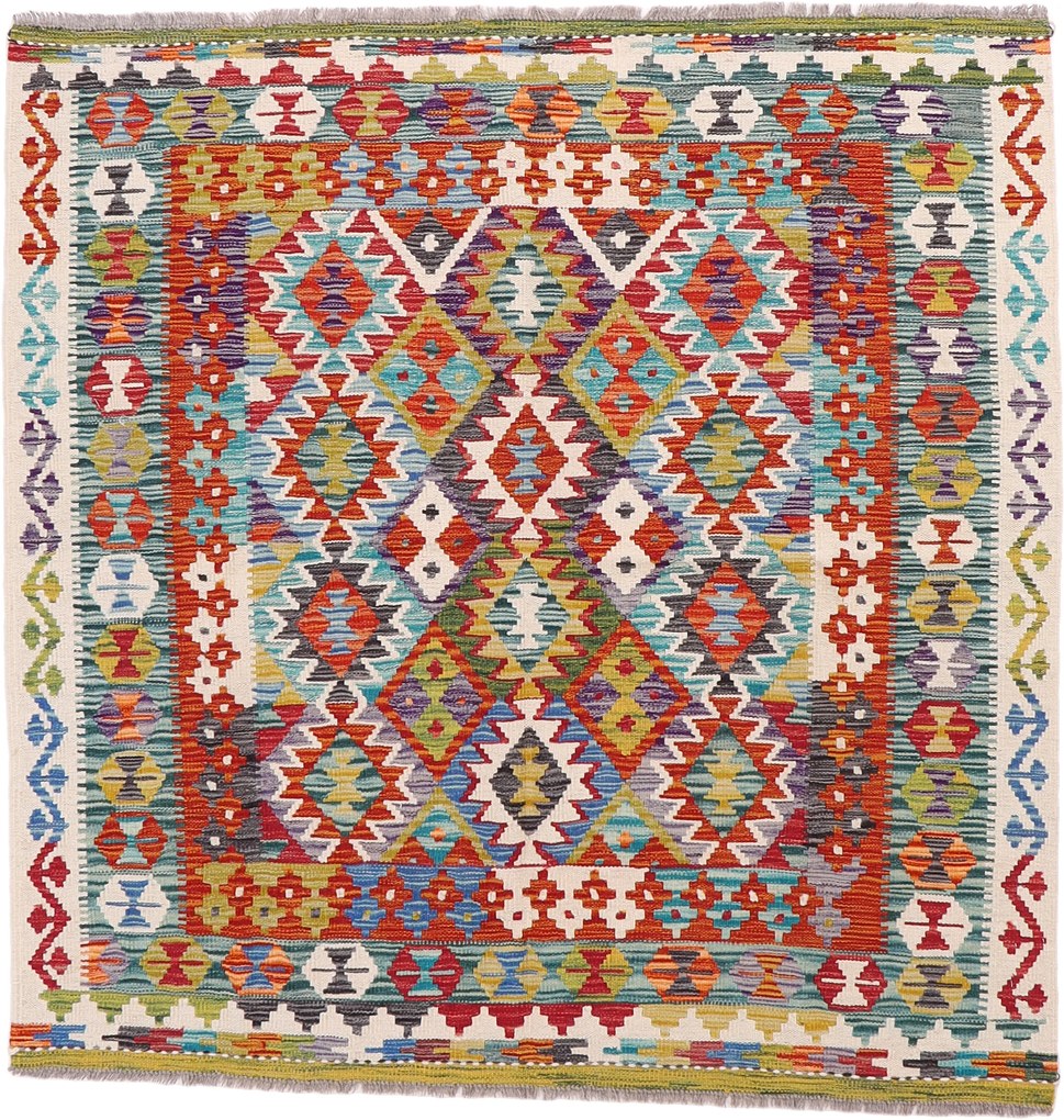 Kilim Tappeto 150 x 150 (Pakistan) Annodato A Mano