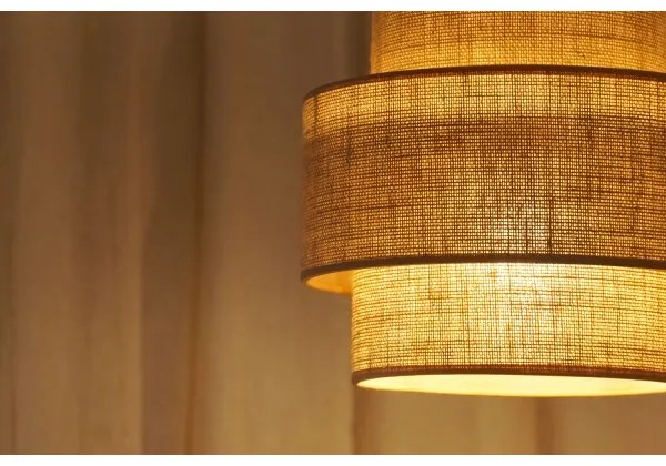 Brilagi - Lampadario a sospensione con filo SPACE YUTE 1xE27/15W/230V diametro 25 cm beige/bianco