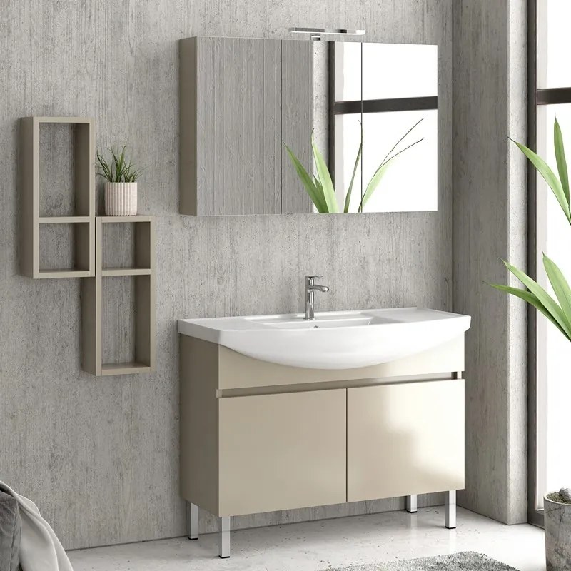 Mobile bagno a terra 100 cm con 2 ante BN-100C - KAMALU