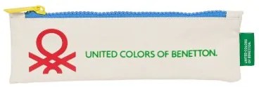 Astuccio Scuola Benetton Topitos Bianco (20 x 6 x 1 cm)