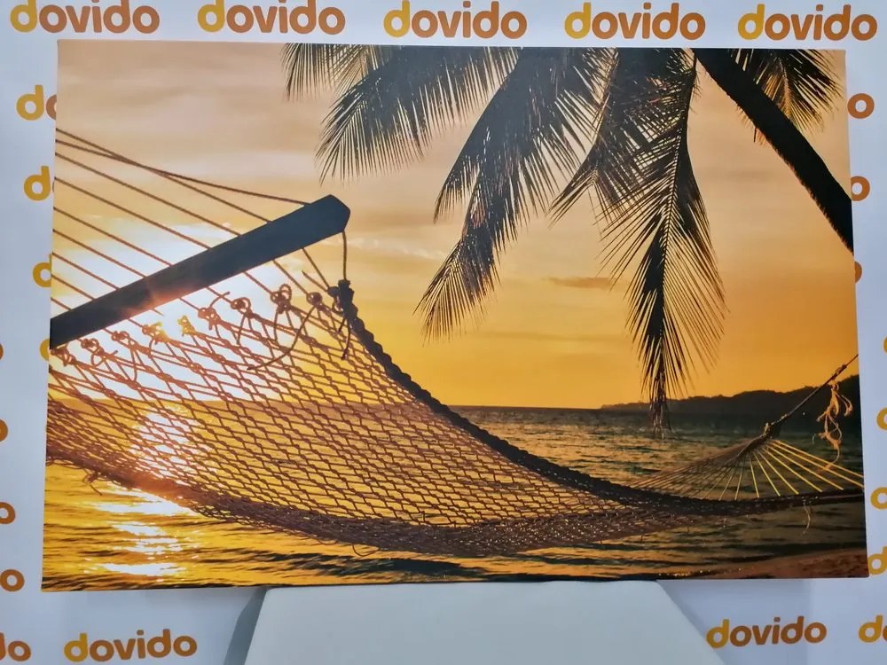 Quadro su tela – Amaca sulla spiaggia