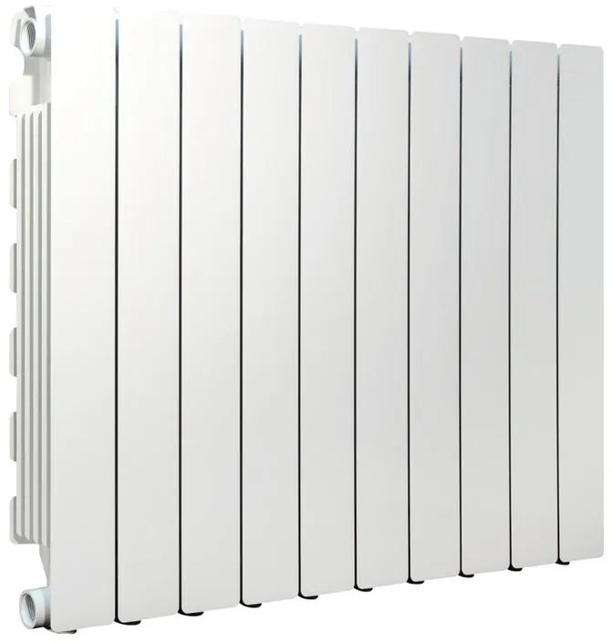 Radiatore acqua calda PRODIGE MODERN in alluminio, 10 elementi, interasse 600 mm, bianco
