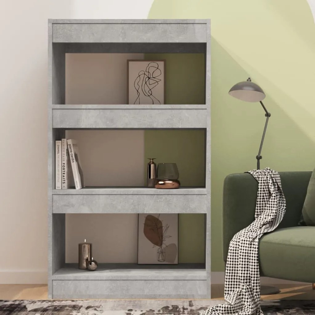 Libreria/divisorio grigio cemento 60x30x103 cm in truciolato