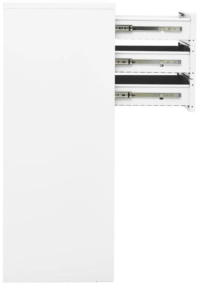 Armadio per ufficio bianco 90x40x102 cm in acciaio