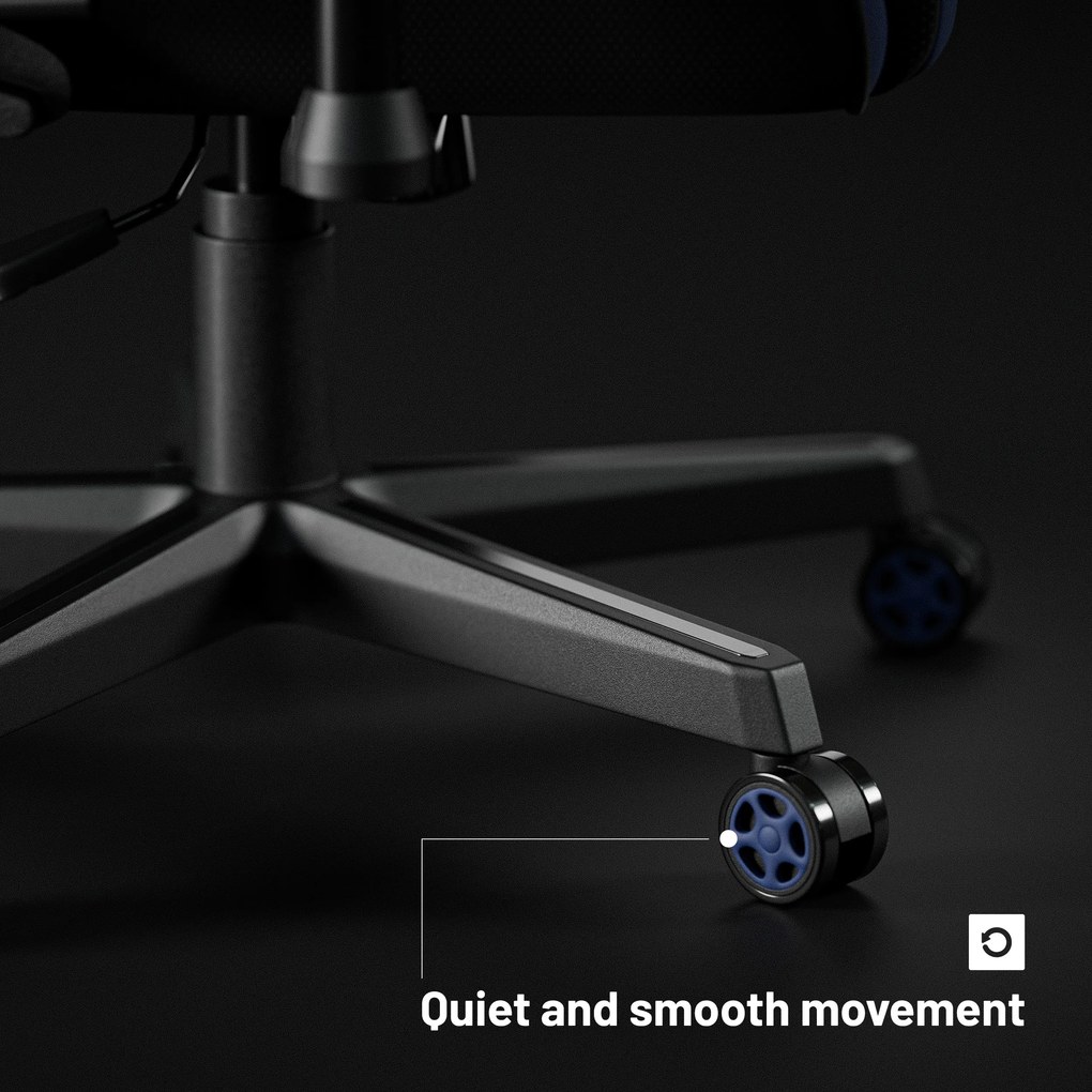 Poltrona da gaming in tessuto blu navy Diablo X-Starter