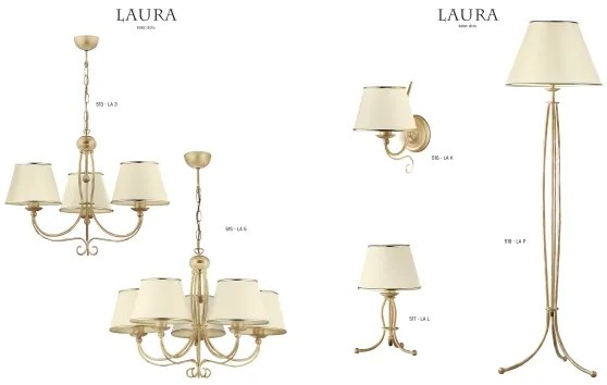 Jupiter 513 - LA-3-E - Lampadario a sospensione con catena LAURA 3xE27/60W/230V