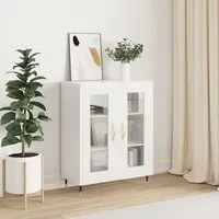 Credenza 69,5x34x90 cm in Legno Multistrato Bianco Lucidocod mxl 79987