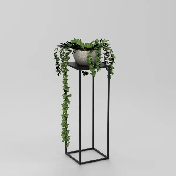 Portafiori 70x24 cm nero