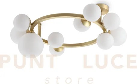 Perlage lampadario da soffitto 10 luci attacco g9 bianco lampadine ...