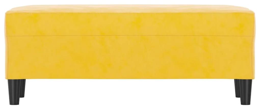 Panca giallo 100x35x41 cm in Velluto