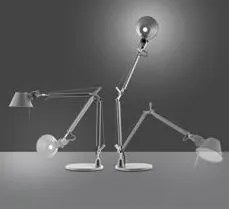 Artemide Tolomeo micro tavolo alluminio completa di base