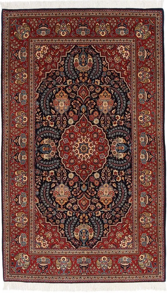 Kashan Tappeto 140x230 (Iran) Annodato A Mano